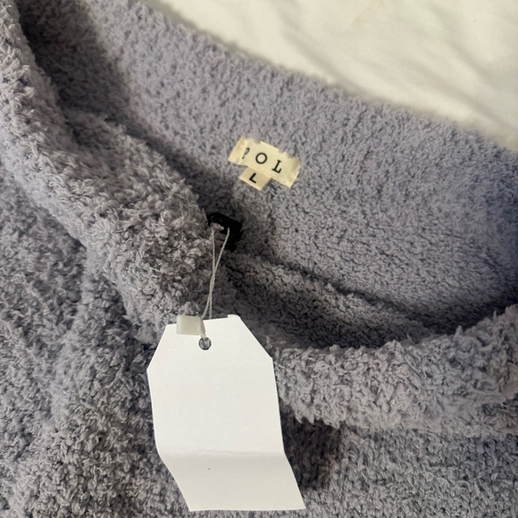 NWT POL Cozy Gray Knit Shorts Size L - Picture 5 of 5